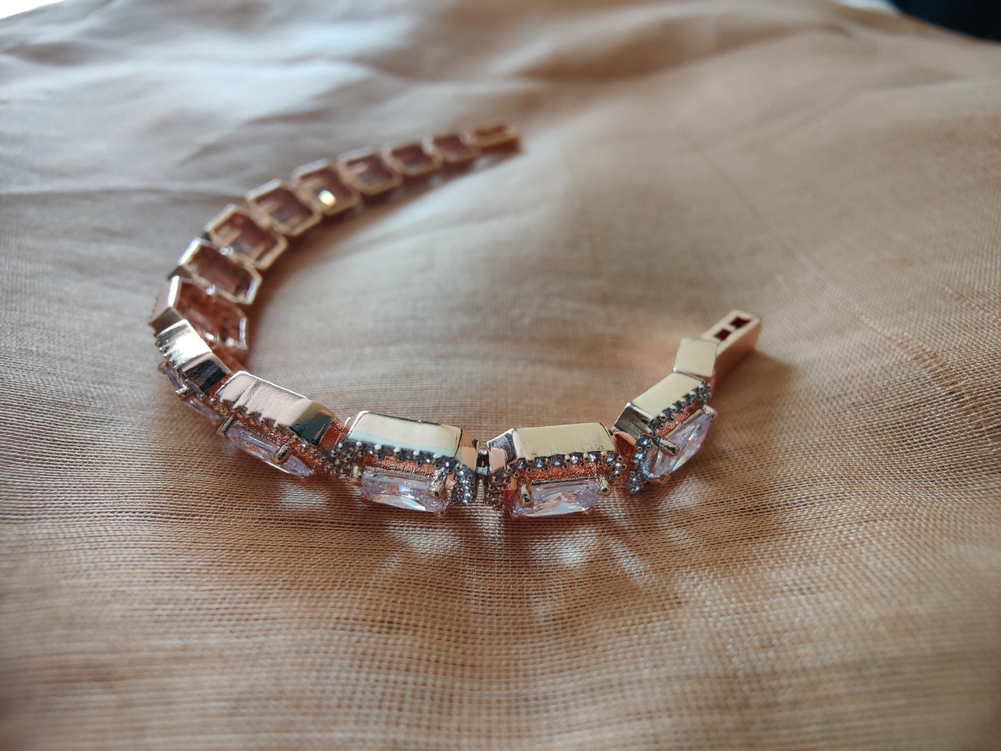 Rose gold crystal bracelet