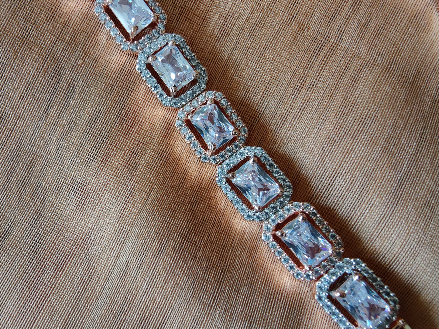 Rose gold crystal bracelet